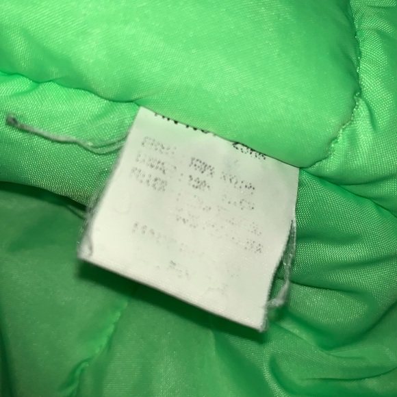 v i n t a g e :: Vibrant Neon Green Quilted Puffer Ski Winter Jacket - Picture 9 of 16